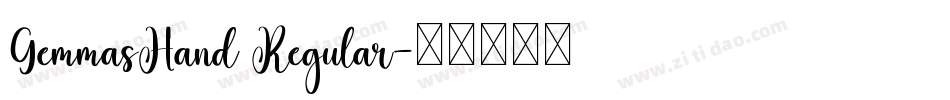 GemmasHand Regular字体转换